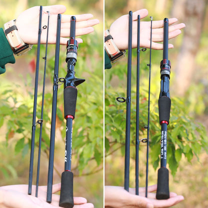 Sougayilang Vara de Pesca 1,8~2,1m Fibra de Carbono Spinning Casting Lure Rod Max Drag 10kg para Pesca de Baixo Achigã Truta Caña De Pescar