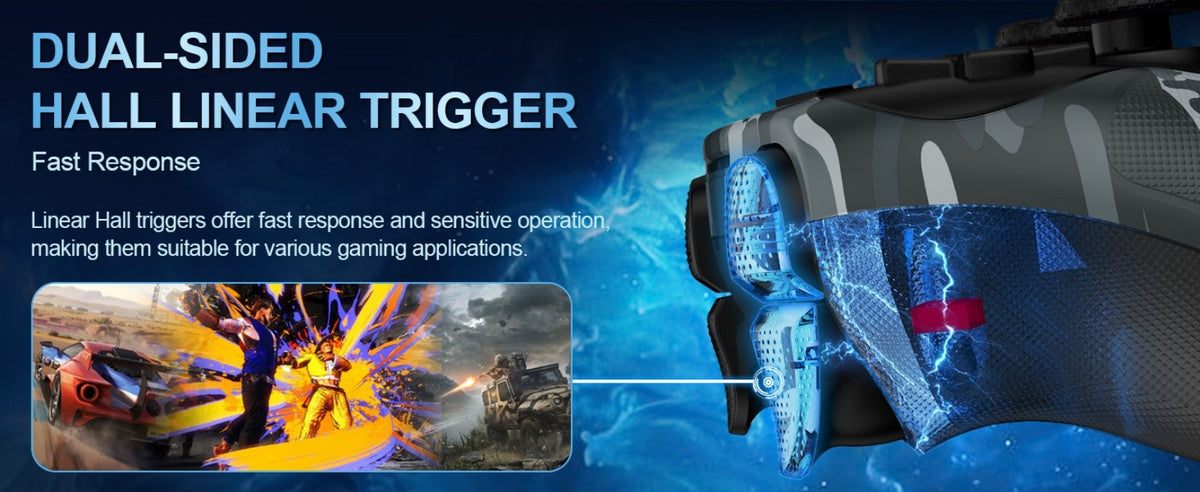 Gamepad For Playstation 5 PS5 Pro/Slim/PC,RGB Wireless Controller  6-Axis Gyro Dual Shock Turbo&Marco Programable Game Controle