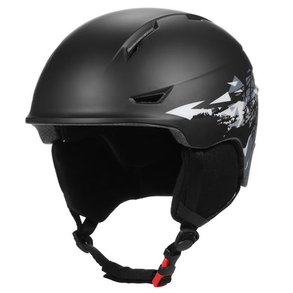 Snowboard Helmet Detachable Earmuff Men Women Safety Skiing Helmet with Goggle Fixed Strap Professional Skiing Snow Sports