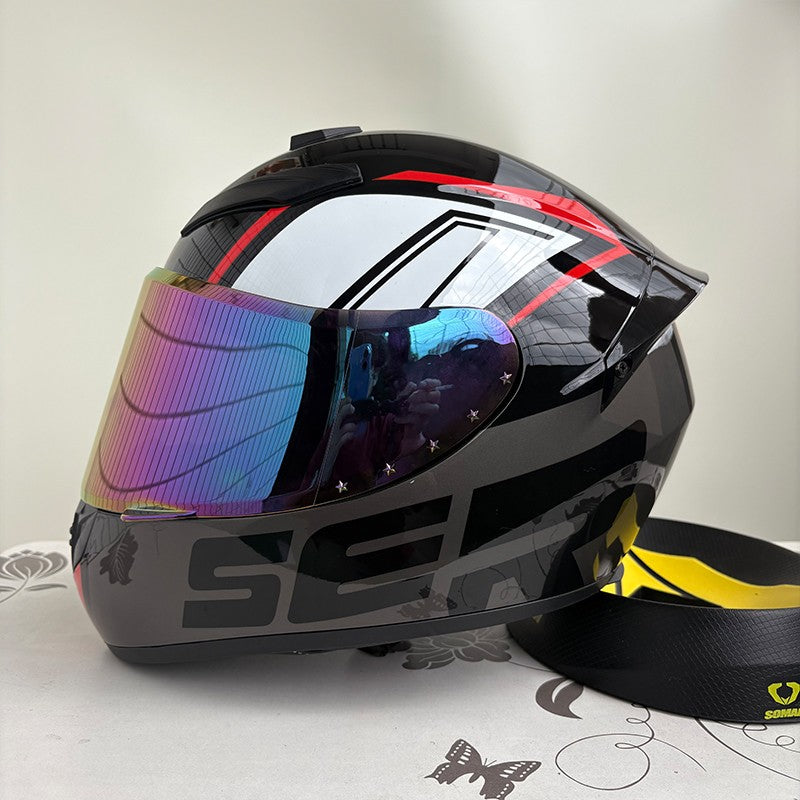 Capacete de Moto Fechado Masculino Feminino DOT Inverno Antiembaçante Impermeável Para Pilotagem De Moto Capacete Motocross