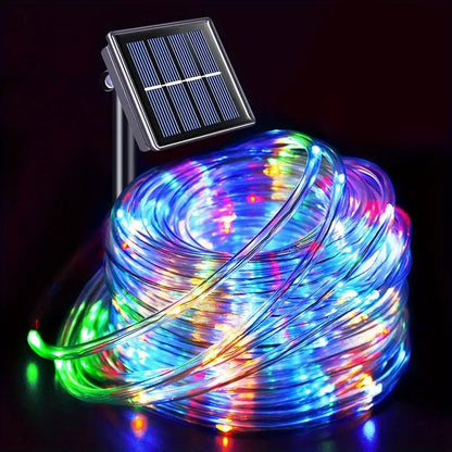 LED Solar Rope Lights Outdoor 50/100/200LEDs 8 Modes waterproof String lights for Garden Christmas Halloween Weddings Decor