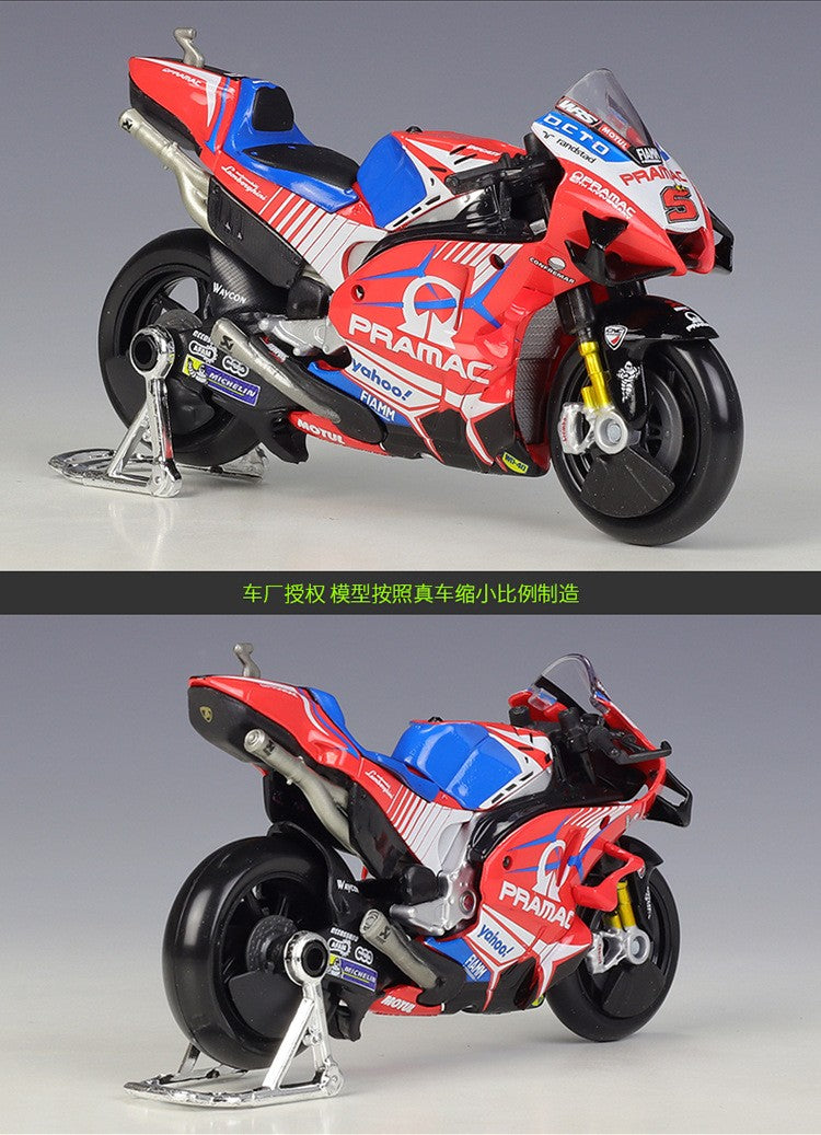 Maisto 1:18 2021 GP Racing Ducati Pramac Racing Veículos Die Cast Colecionáveis Modelo de Moto Brinquedos