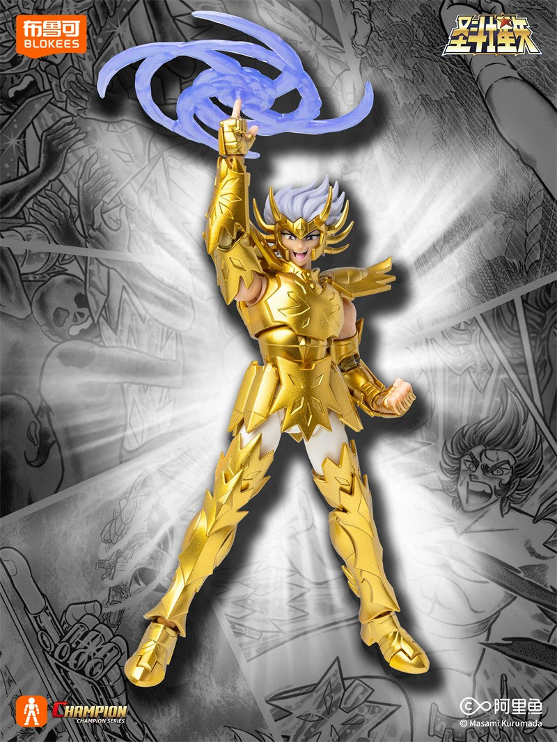 BLOKEES Original Saint Seiya CAPRICORN SHURA DRAGON SHIRYU CÂNCER MÁSCARA DA MORTE CAMPEÃO CLASSE Boneco de Ação Modelo de Anime Brinquedo Presente