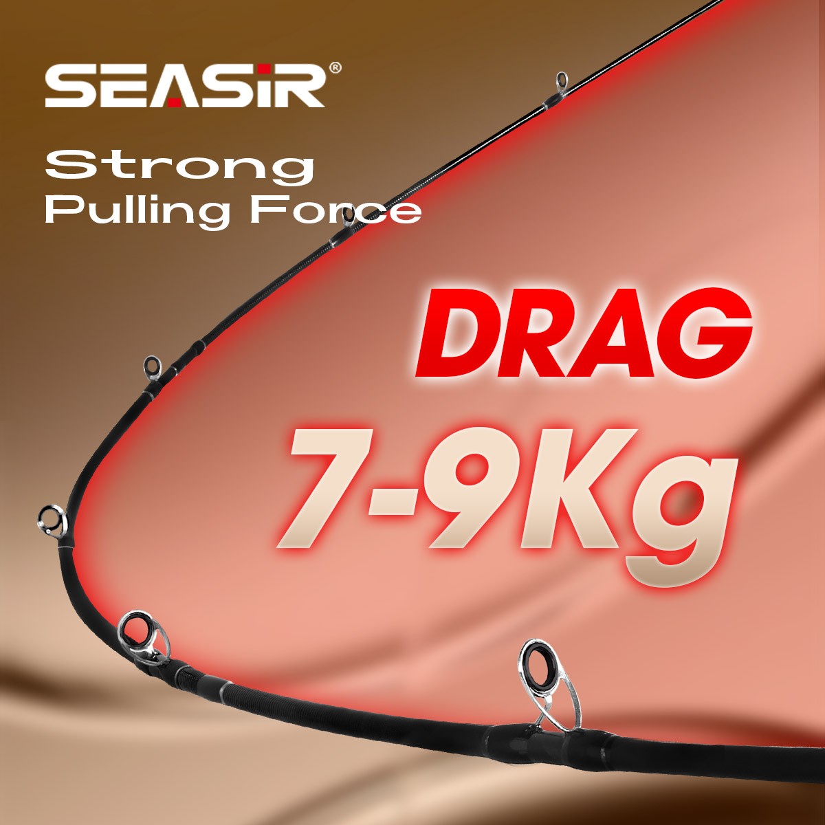 Vara de Pesca para Spining e Casting Seasir Salminus XF M/MH, Passadores FUJI O, 1,83M, Arrasto 7-9KG, 4 Partes, Alta Potência, Vara de Viagem Versátil