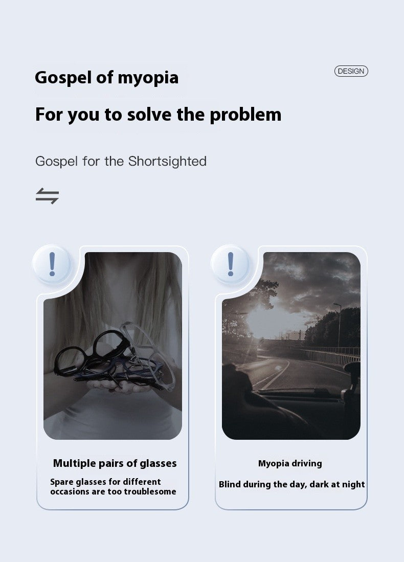 COHK Metal 3 In 1 New Style Folding Magnet Clip On Glasses Frame Trend Polarized Sunglasses Men Optical Computer Eyewear UV400