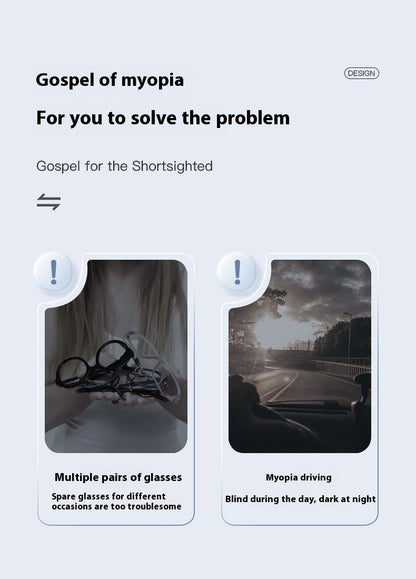 COHK Metal 3 In 1 New Style Folding Magnet Clip On Glasses Frame Trend Polarized Sunglasses Men Optical Computer Eyewear UV400