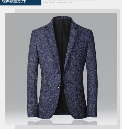 Men's Blazer Casual Suit Spring Thin Middle-aged Top Jacket Blazers for Men Men Suit