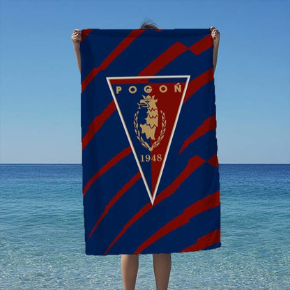 1pc Oversized Thick Beach Towel with Pogon Szczecin Logo Ultra-Fine Fiber, Super Soft & Highly Absorbent,