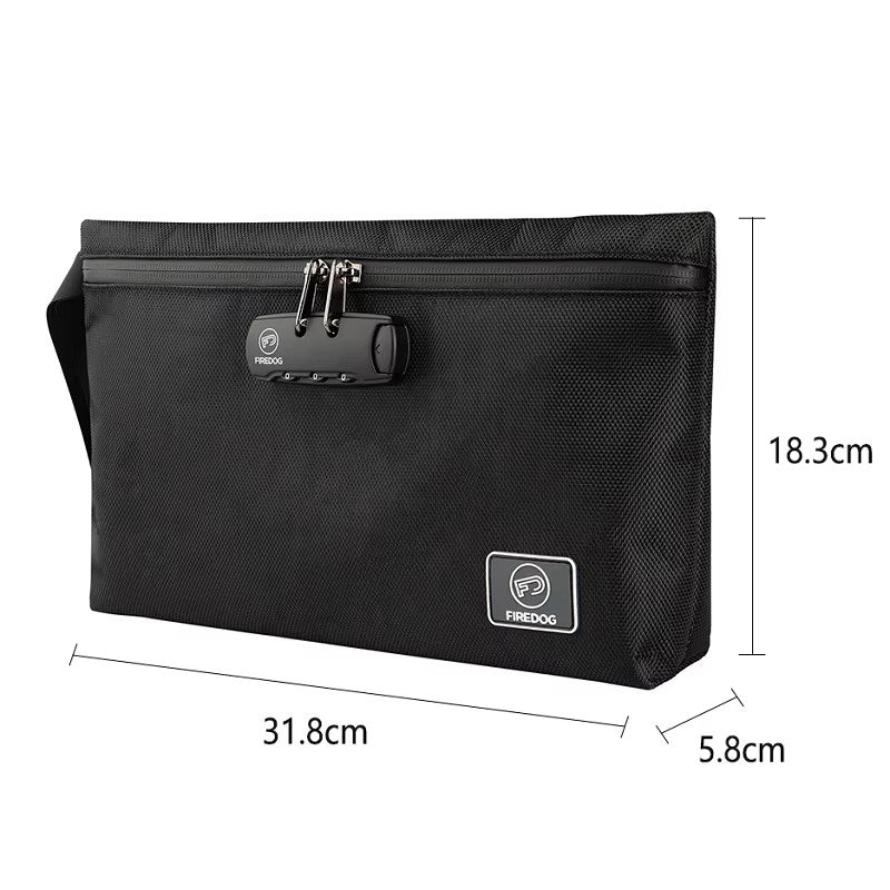 Travel Storage Bag With Password Lock Files Credit Card Certificates Safe Handbag Waterproof Anti-odor Smoking Pipe Storage Bag