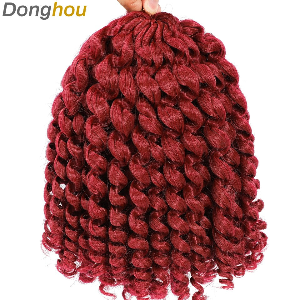 1-4 Pacotes 2X Ringlet Wand Curl Jamaican Bounce 8 polegadas Sintético Wand Curl Twist Braids Hair Crochet Cabelo Cacheado Extensões 20 Raízes
