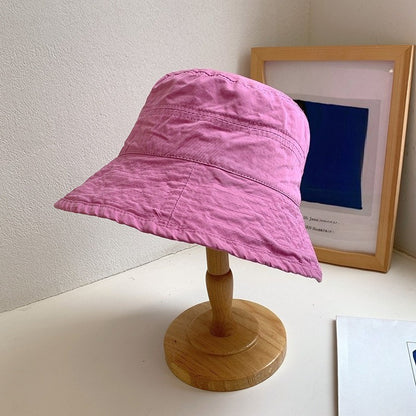 Korean style Hat Women's Summer Face Slimming Sunshade Hat Casual Cotton bucket Cap ????? ?? ?????? ???????