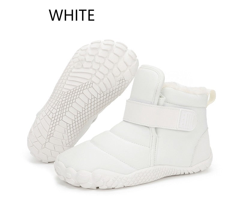 Kids 2025 New Wide Toe Barefoot Snow Boots Boys Girls Winter Minimalist waterproof Sneakers Girls Boys Non-Slip Warm Snow Boots