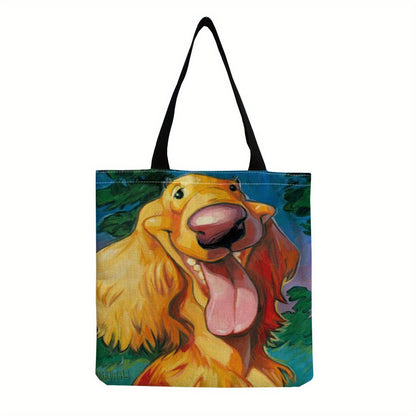 Cartoon Shoulder Bag Women Fashion Animal Dog Shopping Bag Teen Casual Bagel Dog Tote Bag Men Beagles Handbag