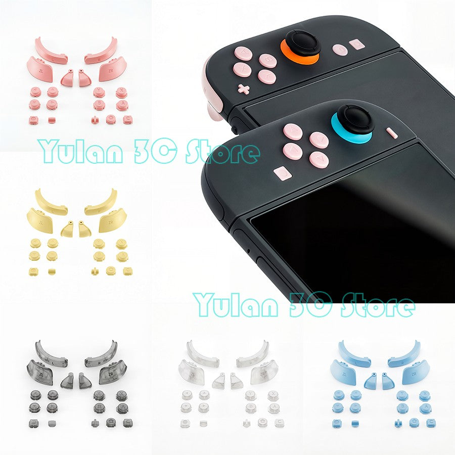 Joycon 2 Solid Color / Transparent Custom DIY Replacement Full Set Buttons for Nintendo Switch 2 Joy Con Controller Accessories