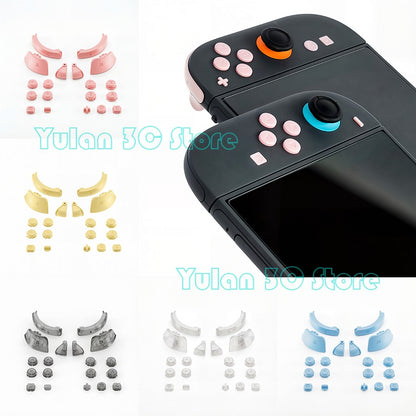Joycon 2 Solid Color / Transparent Custom DIY Replacement Full Set Buttons for Nintendo Switch 2 Joy Con Controller Accessories