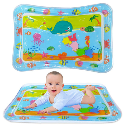 1pc Blue Whale Inflatable PVC Playing Water Mat Baby Toddler Pad Early Education Activity Toys Mat Cushion Gift