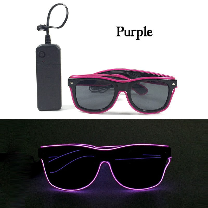 Led Luminous Glasses Bar Masquerade Concert Rave Goggles Rainbow Space Robot Futuristic Led DJ LIGHT Glasses Star Y2k Glasses
