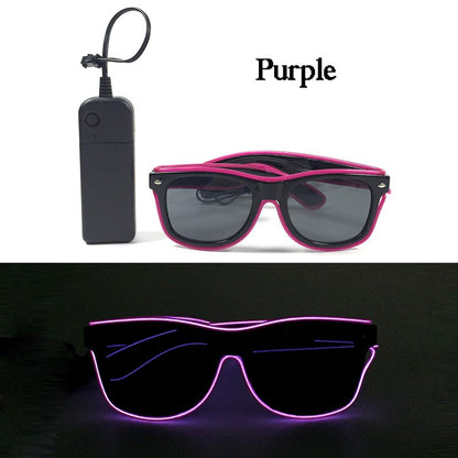 Led Luminous Glasses Bar Masquerade Concert Rave Goggles Rainbow Space Robot Futuristic Led DJ LIGHT Glasses Star Y2k Glasses