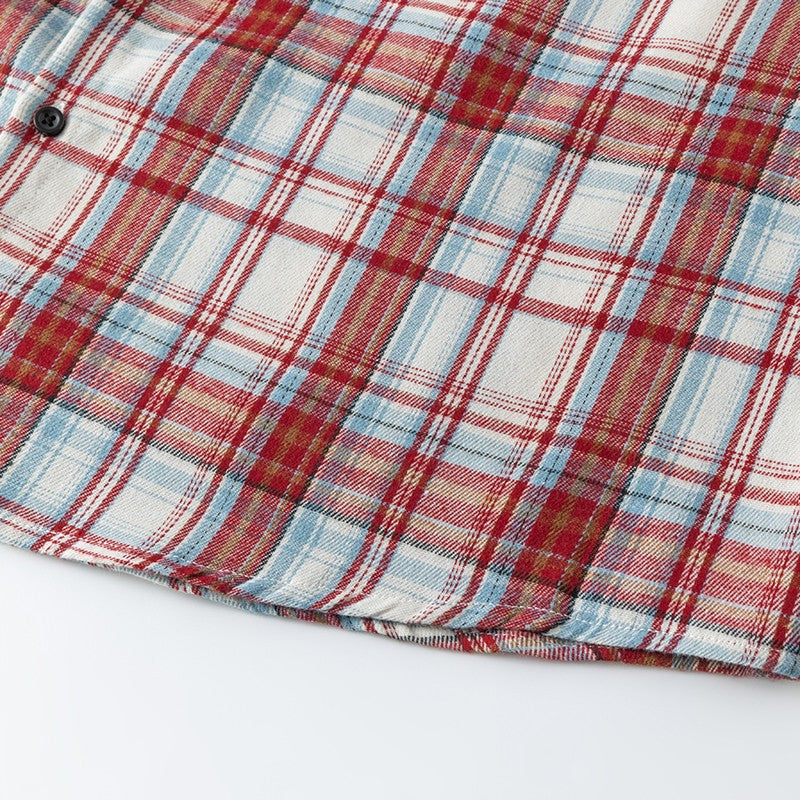 Men Shirt Plaid Flannel Long Sleeve Oversized Loose Cotton Casual Male Youth Comfortable Soft Fall Streetwear Formal Dress Shirt