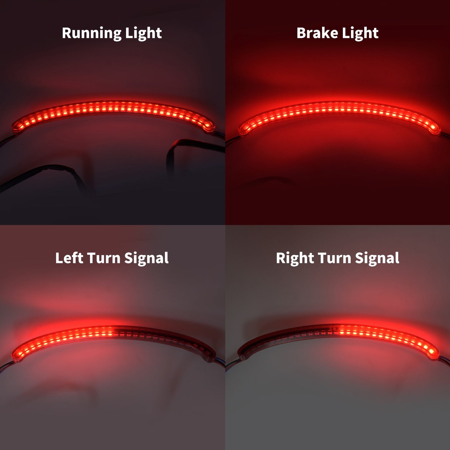 Lanterna Traseira de LED para Motocicleta, Luz de Freio e Seta em ABS para Harley Softail Fat Bob FXFBS 114 FXFB 107 2018-Up Vermelho