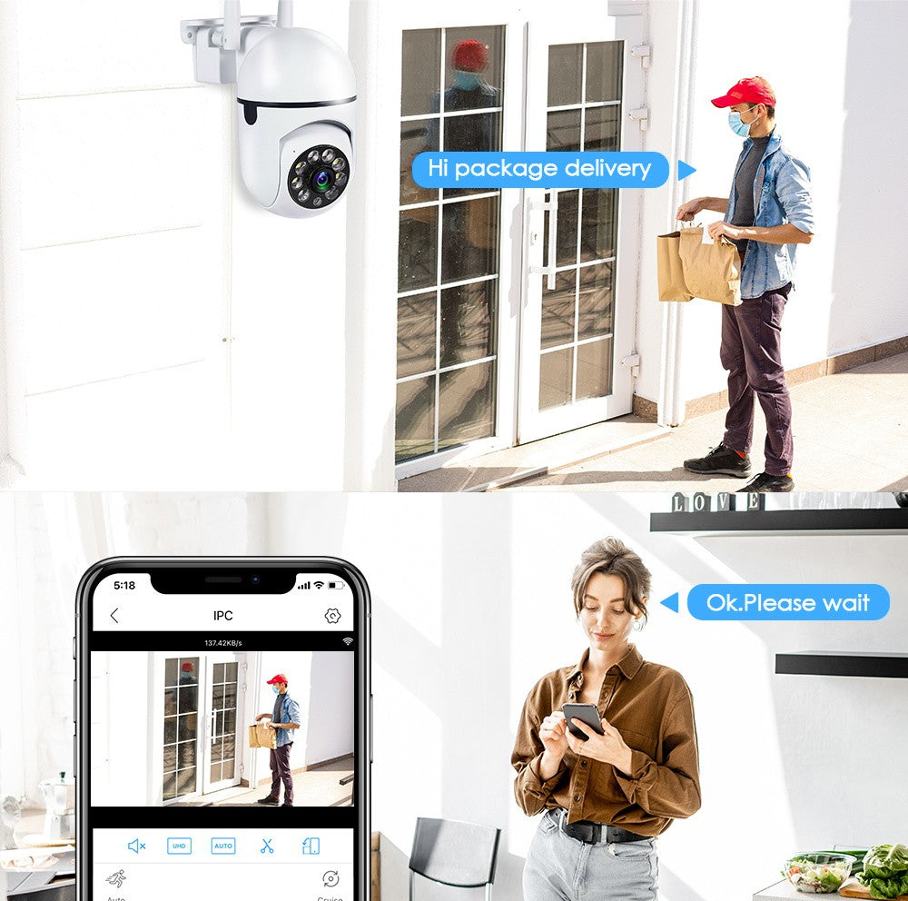 8MP Wireless Security Survillance PTZ Camera Wifi IP Outdoor 4X Zoom Cameras AI Human Tracking Two-way Audio HD Night Color Cam