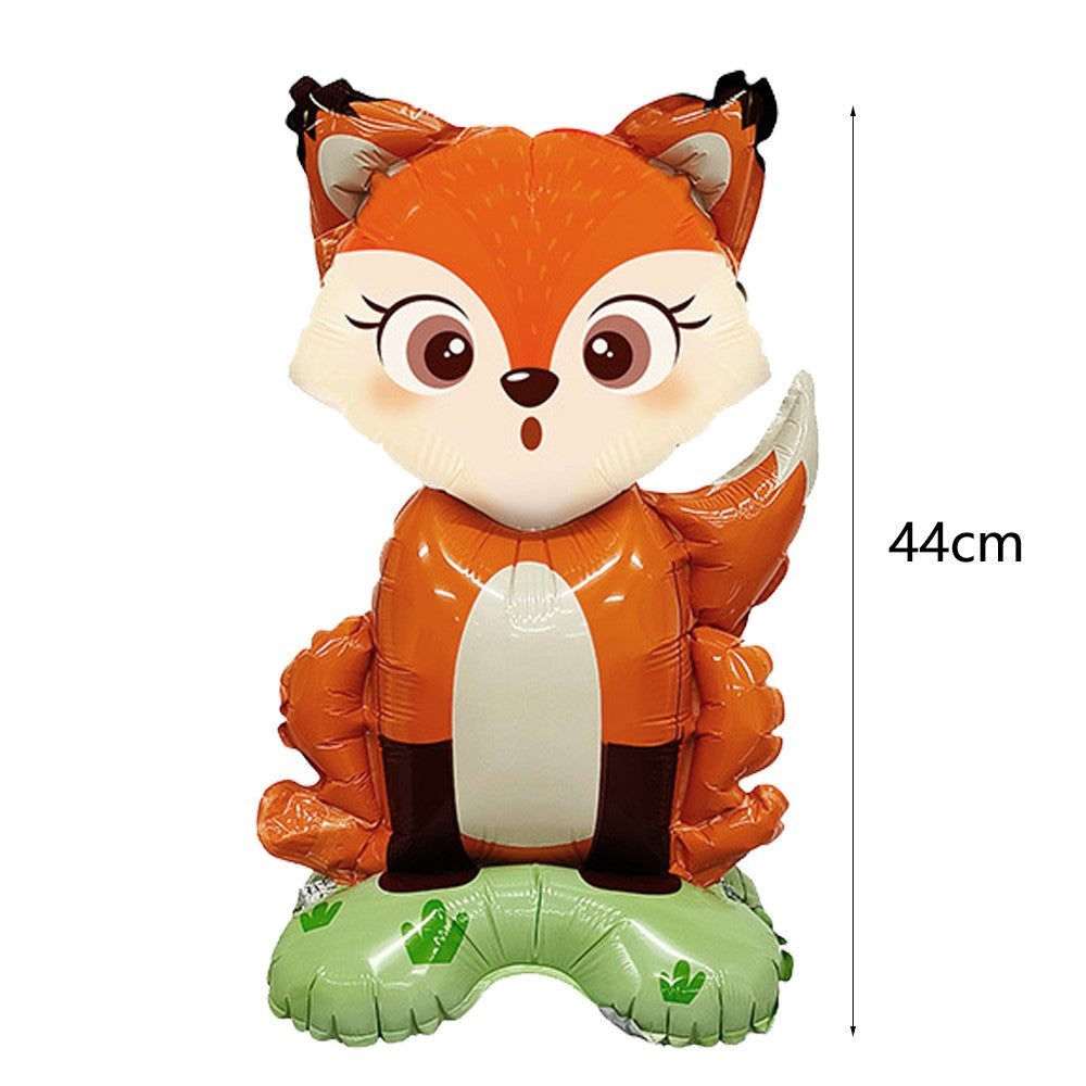 Cartoon Animal Standing Squirrel Balloon Pinecone Shaped Aluminum Film Balloon Forest Theme Baby Shower Birthday Party Decor