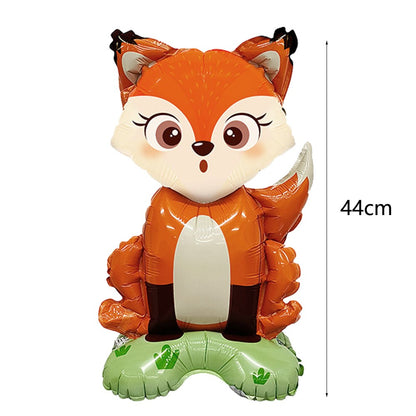 Cartoon Animal Standing Squirrel Balloon Pinecone Shaped Aluminum Film Balloon Forest Theme Baby Shower Birthday Party Decor