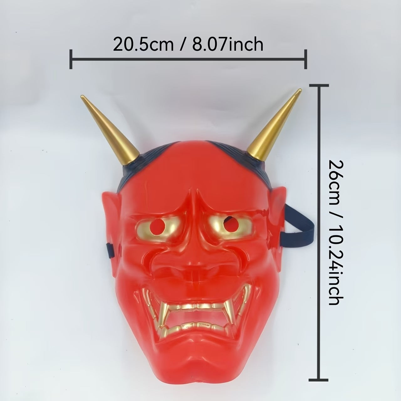 Japanese Hannya Demon Mask, Full Face Oni Mask for Halloween Cosplay and Themed Party Costume Accessory
