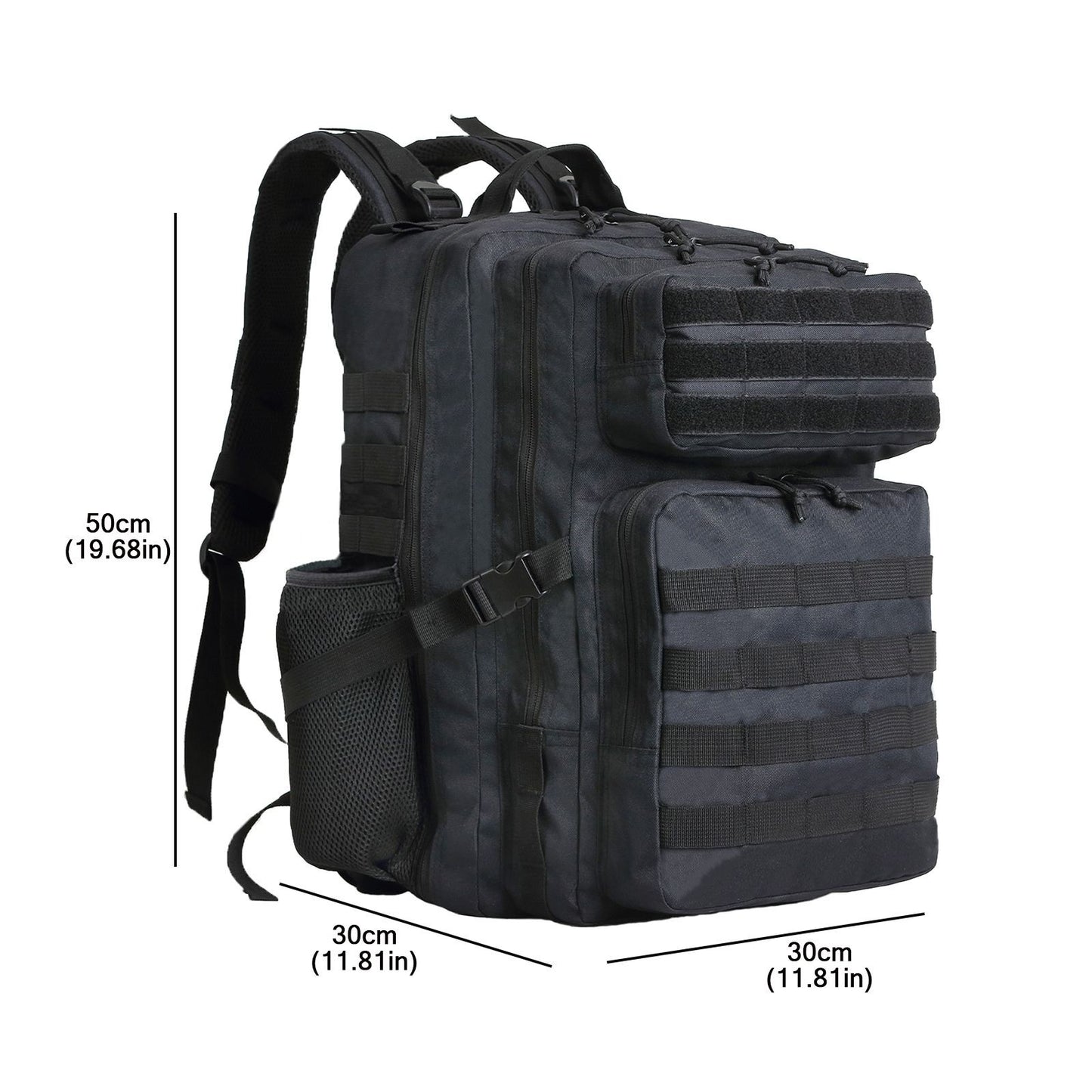 SYZM 50L Large Capacity Men Tactical Backpack Outdoor Rucksack Hiking Camping Hunting Sports Travel Bags with Bottle Holder