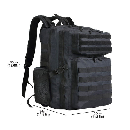 SYZM 50L Large Capacity Men Tactical Backpack Outdoor Rucksack Hiking Camping Hunting Sports Travel Bags with Bottle Holder