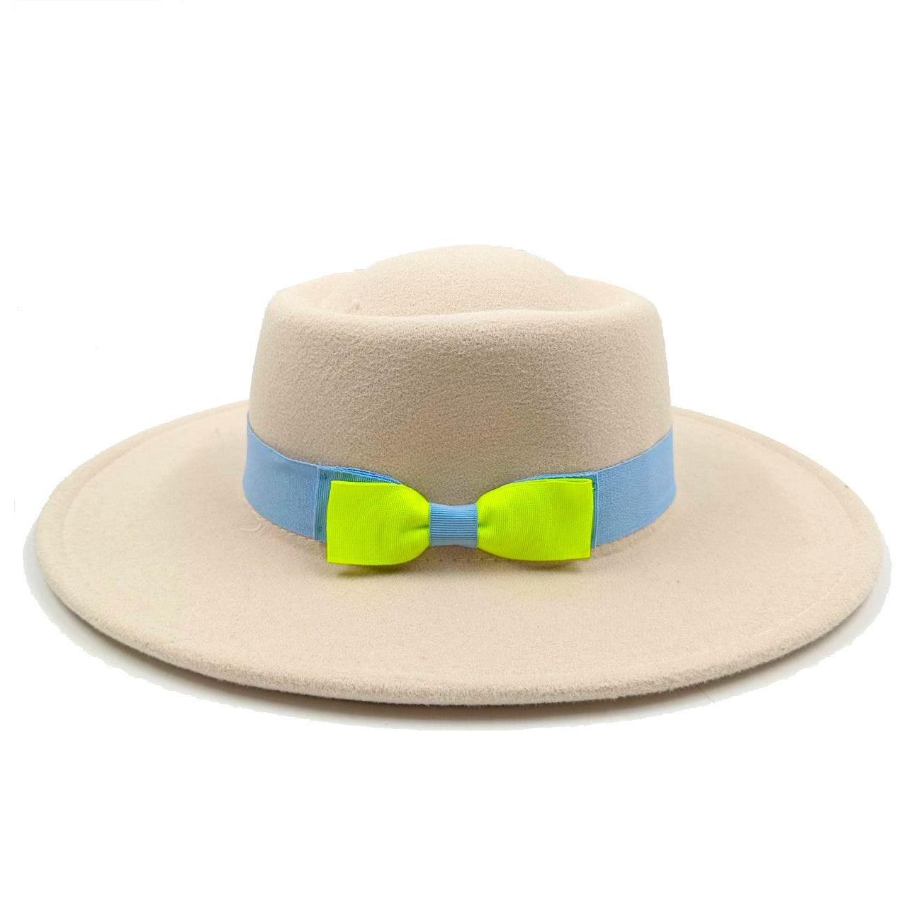 2022 new oversized edge flat top hat retro French felt hat outdoor sun hat women's big-brimmed fedora hat