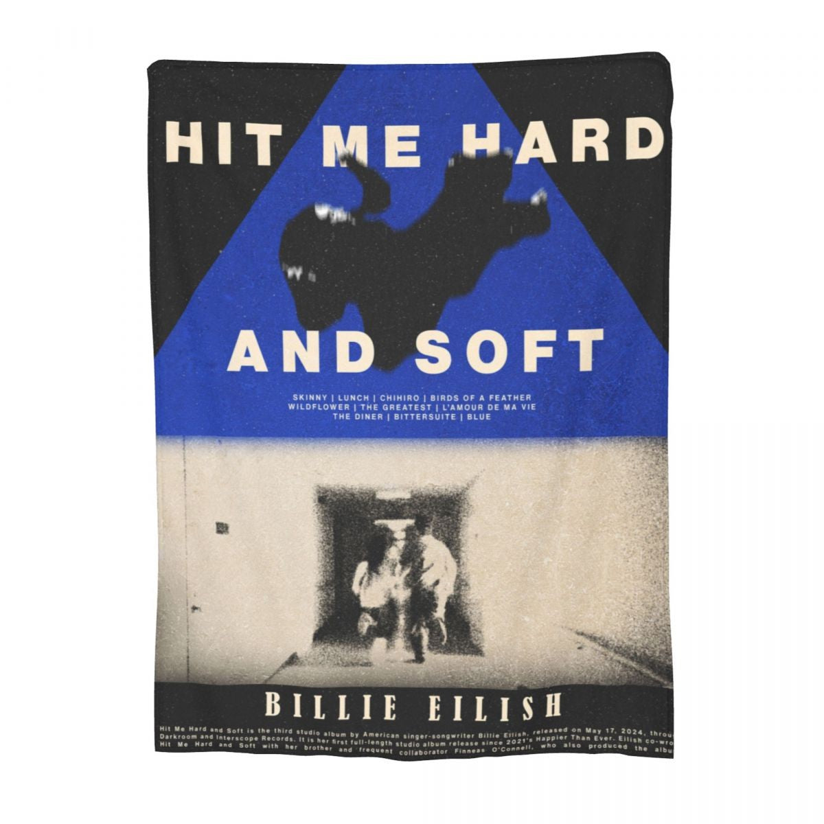 Manta de Lã Hit Me Hard And Soft Merch Billie Macia e Aconchegante para Carro e Quilt