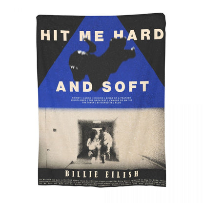 Manta de Lã Hit Me Hard And Soft Merch Billie Macia e Aconchegante para Carro e Quilt