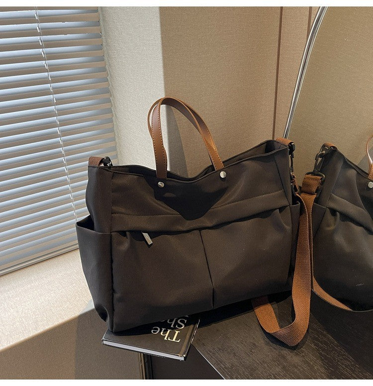 Multi Functional Tote Bag: Durable Nylon Work & Daily Shoulder Purse, Large Capacity Handbag Crossbody Bags for Women Daily Use