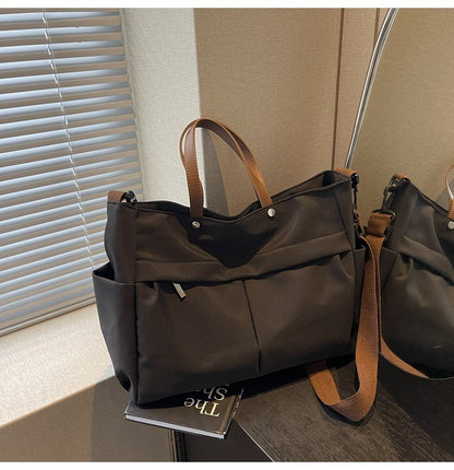 Multi Functional Tote Bag: Durable Nylon Work & Daily Shoulder Purse, Large Capacity Handbag Crossbody Bags for Women Daily Use