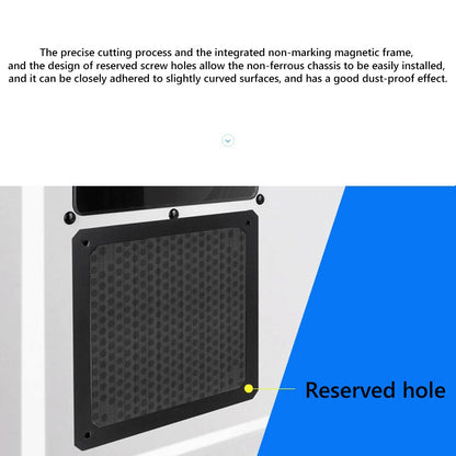 80mm 90mm 120mm 140mm PC Chassis Cooling Fan Dust Filter Magnet Dustproof Mesh Cover Computer Chassis Net Guard with Hole