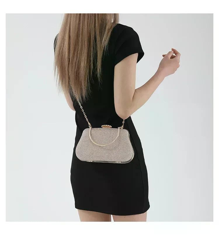 Luxury High Design Women Evening Bag Brand Party Banquet Glitter Bag for Ladies Wedding Clutch Handbag Shoulder Bag Chain Bolsas