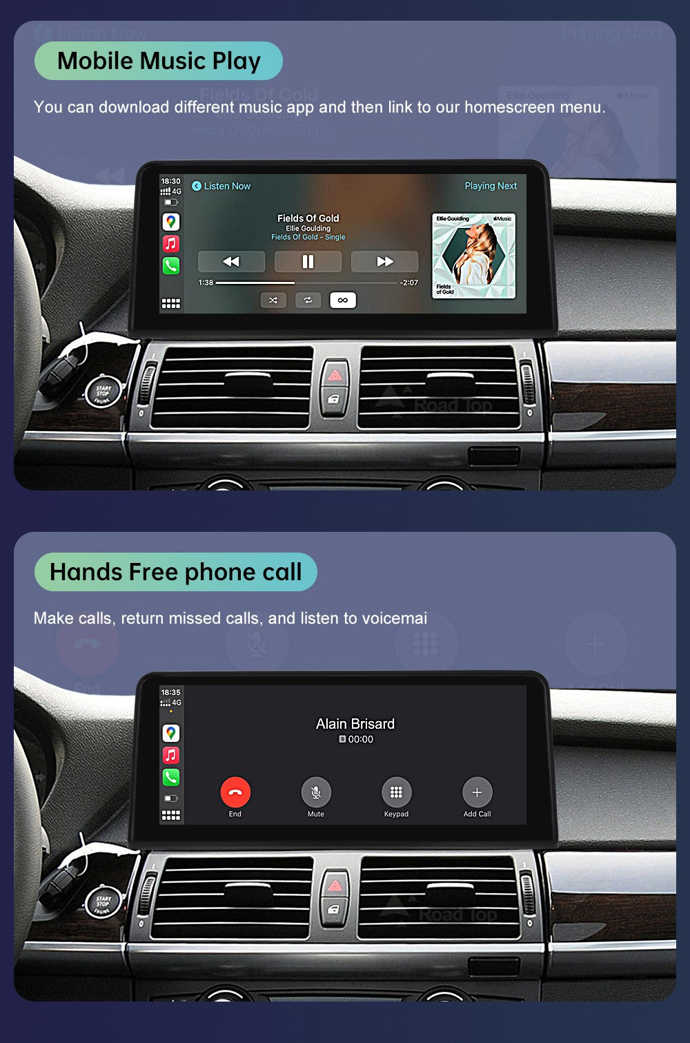 Wireless CarPlay Android Auto Car Multimedia Display For BMW 1 Series  E81 E82 E87 E88 CCC/CIC System Touch Screen Car Radio