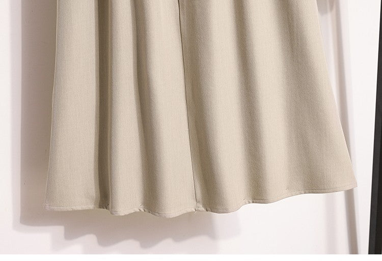 2025 Plus Size Skirts for Women Autumn Elegant Solid Women's Wrap Umbrella Skirts Korean High Waisted Suit Pleated Skirt