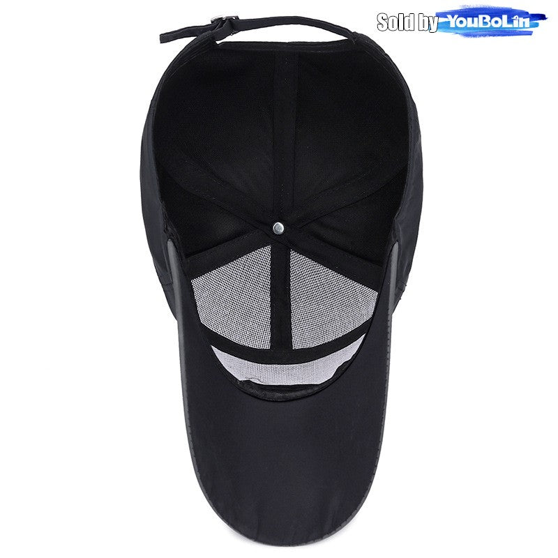 Summer Extended Brim Simple Thin Quick-Drying Adjustable Baseball Cap Fishing Hat Trucker Caps Dad Hats