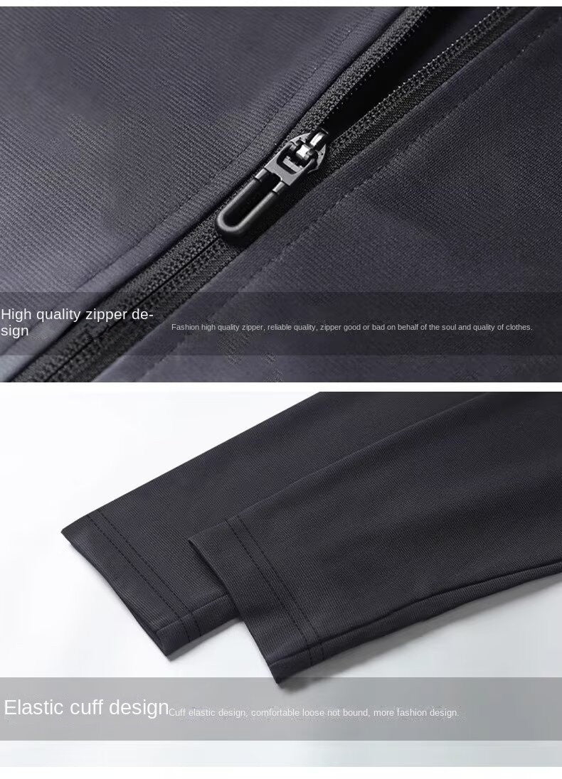 Running jacket for men, autumn quick drying sports windbreaker, fitness top, professional morning running training suit with fle