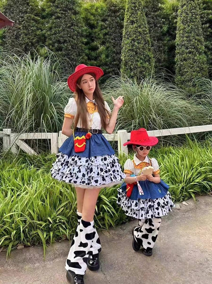 une 1st DayToy Woody, Jessie, and Buzz Lightyear Cosplay Dresses, Halloween Carnival Stage Performance Costumes, Lolita