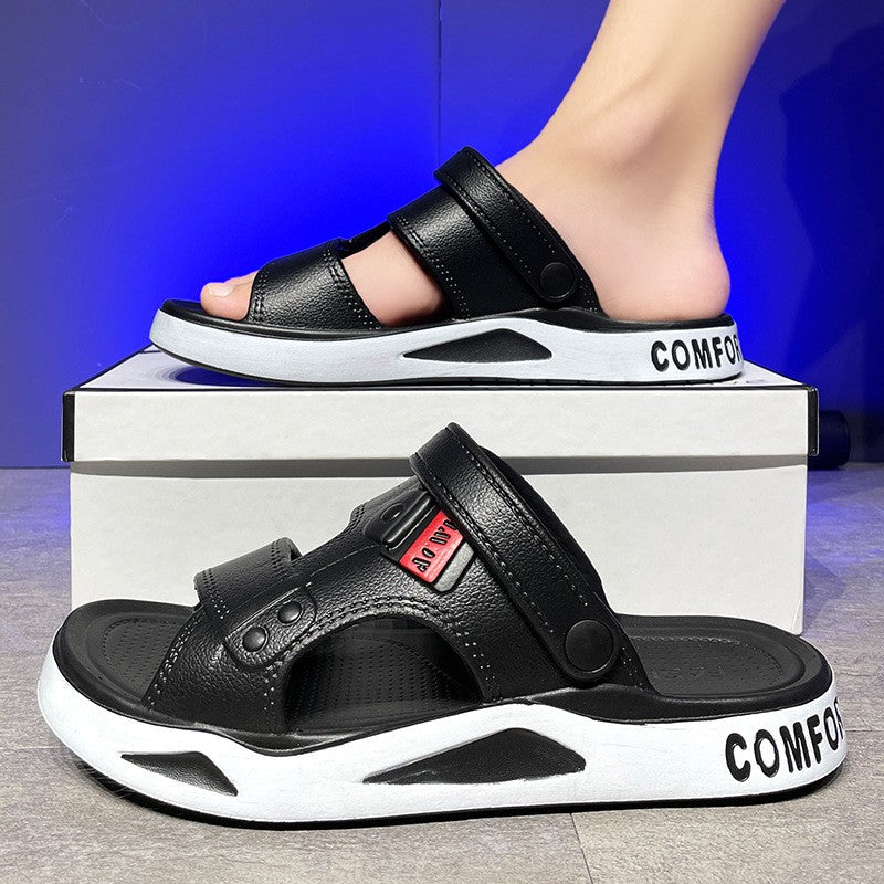 Summer Men's Slippers EVA Sandals Outdoor Light Slippers Platform Sole Casual Men Beach Shoes Non-slip Open-toe Male Sandals New