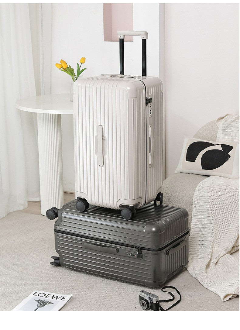 New Process Plastic Frame Suitcase 20-inch Carry-on Luggage 28-inch Thickened Trolley Case Large Capacity Travel Bag with Passwo