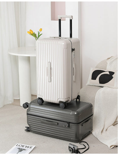 New Process Plastic Frame Suitcase 20-inch Carry-on Luggage 28-inch Thickened Trolley Case Large Capacity Travel Bag with Passwo