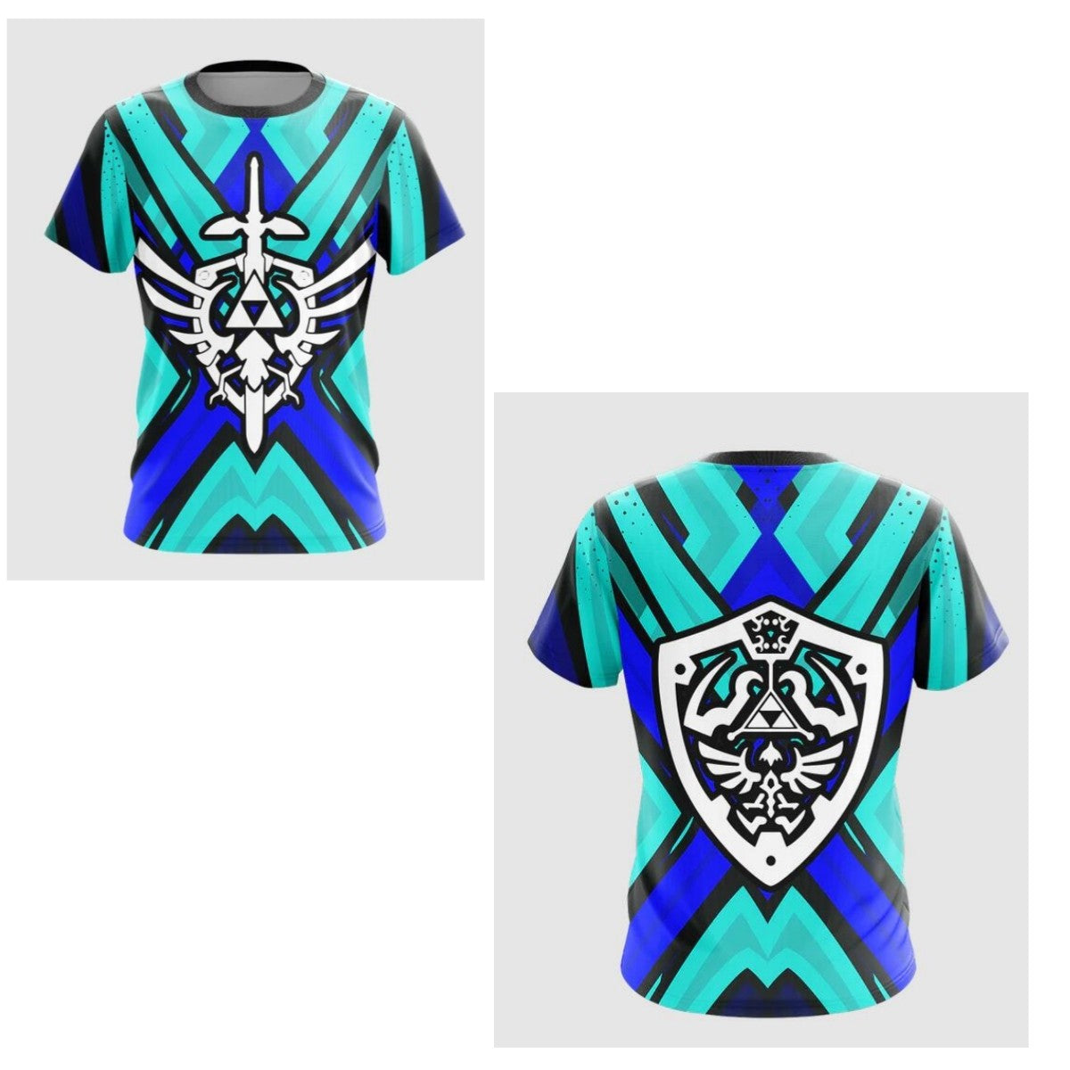 Children's Game Zelda COSPLAY Summer Breathable Round Neck T-shirt High Quality Mesh Men's Casual Short Sleeve Sportswear