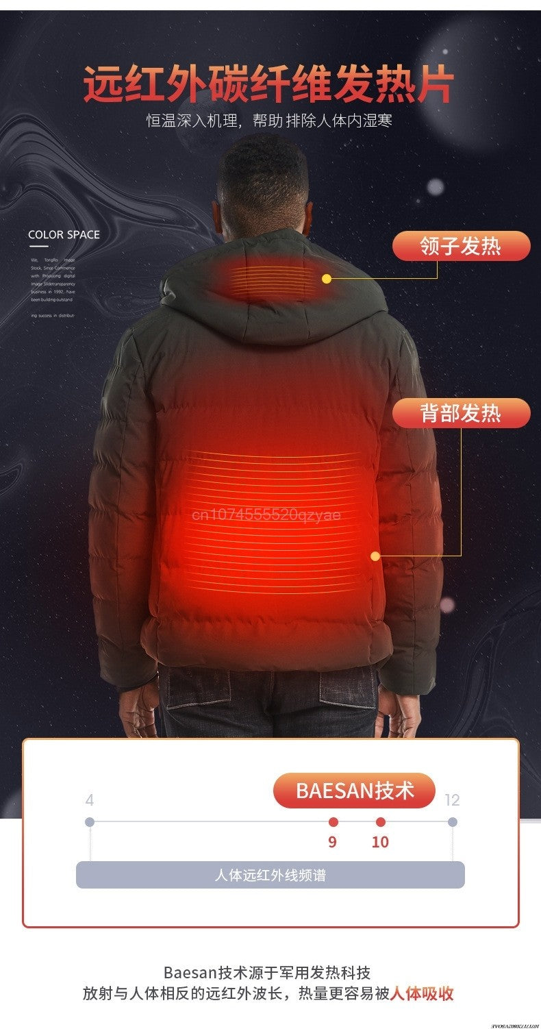 Heated Jackets Men's Women's Heating Jackets USB Electric Heating Jacket 13 Areas Heated Vest Thermal Clothing Coat Winter