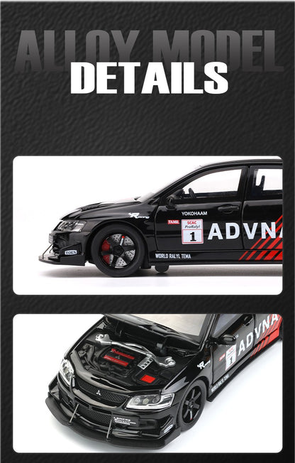 1:32 Mitsubishi Lancer Evolution EVO Pista Pintado Sports Metal Liga Modelo de Carro Fundido Veículo em Miniatura Miniatura GT Presente Amigo