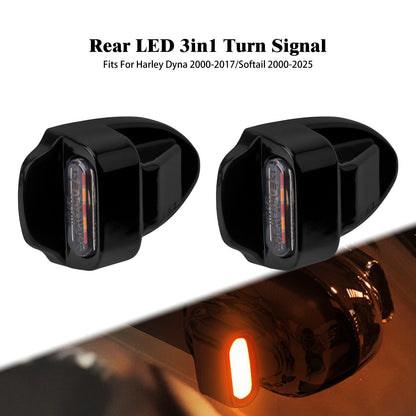 Motorcycle Rear LED Lights With E-Mark Brake Lamp For Harley Dyna 2000-17 Softail Breakout Fat Boy 00-2025 Turn Signal Indicator