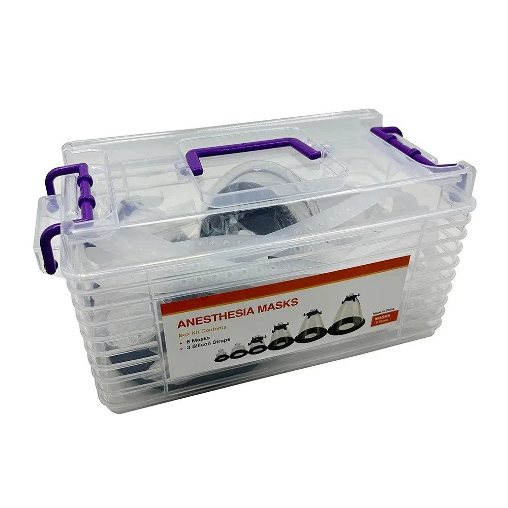 Máscaras de Anestesia para Pets para Cães e Gatos Ressuscitador Manual Transparente Máscaras de Oxigênio para Anestesia Veterinária Suprimentos para Sala de Cuidados de Pets